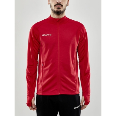 Craft Trainingsjacke Evolve Full Zip - strapazierfähige Mid-Layer-Jacke aus Stretchmaterial - rot Herren